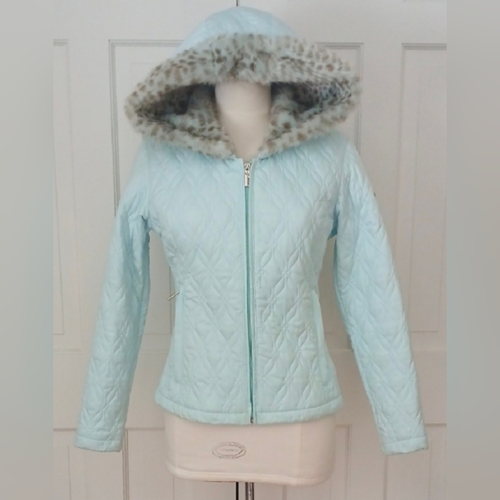 Spyder Quilted Leopard Hooded Jacket